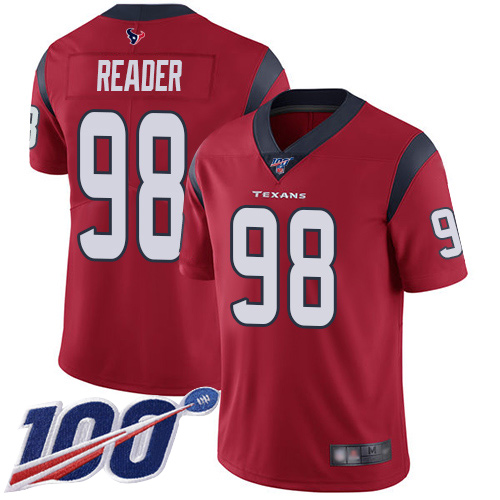 Houston Texans Limited Red Men D J  Reader Alternate Jersey NFL Football #98 100th Season Vapor Untouchable->youth nfl jersey->Youth Jersey